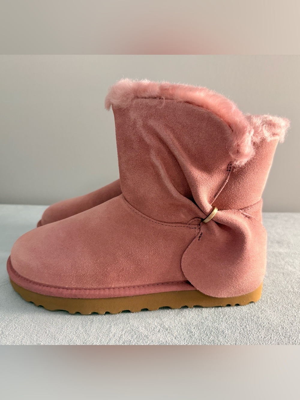 UGG | Women’s Classic Mini Twist Boot | Pink Dawn (dusty rose) | size 7